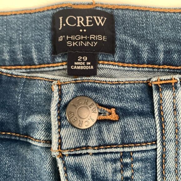 J.Crew 10 High-Rise Skinny Jeans Medium Wash Size 29 - Picture 7 of 10